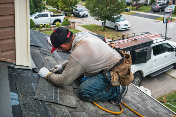 Professional Roofing technician working in Huddleston, VA